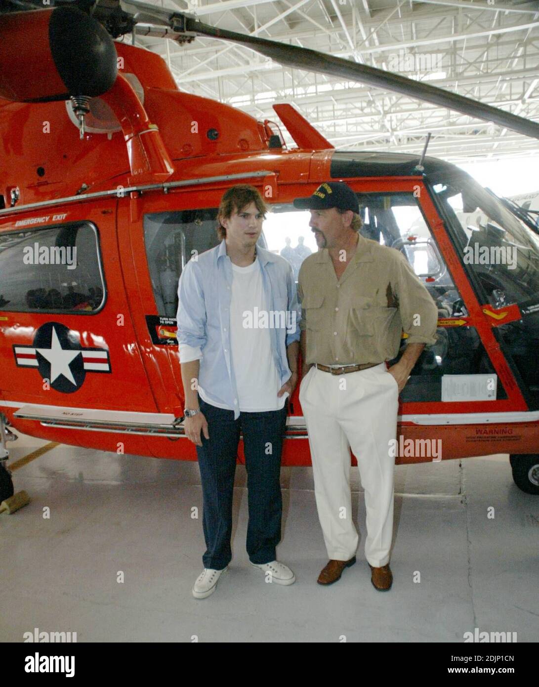Kevin Costner and Ashton Kutcher visit a Miami U.S. Coast