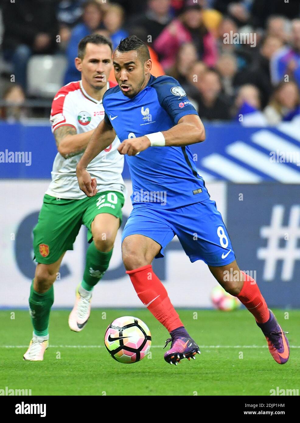 France's Dimitri Payet during the 2018 FIFA World Cup qualification match  France vs Bulgaria at Stade de France in Saint-Denis, near Paris, France on  October 7, 2016. France won 4-1. Photo by