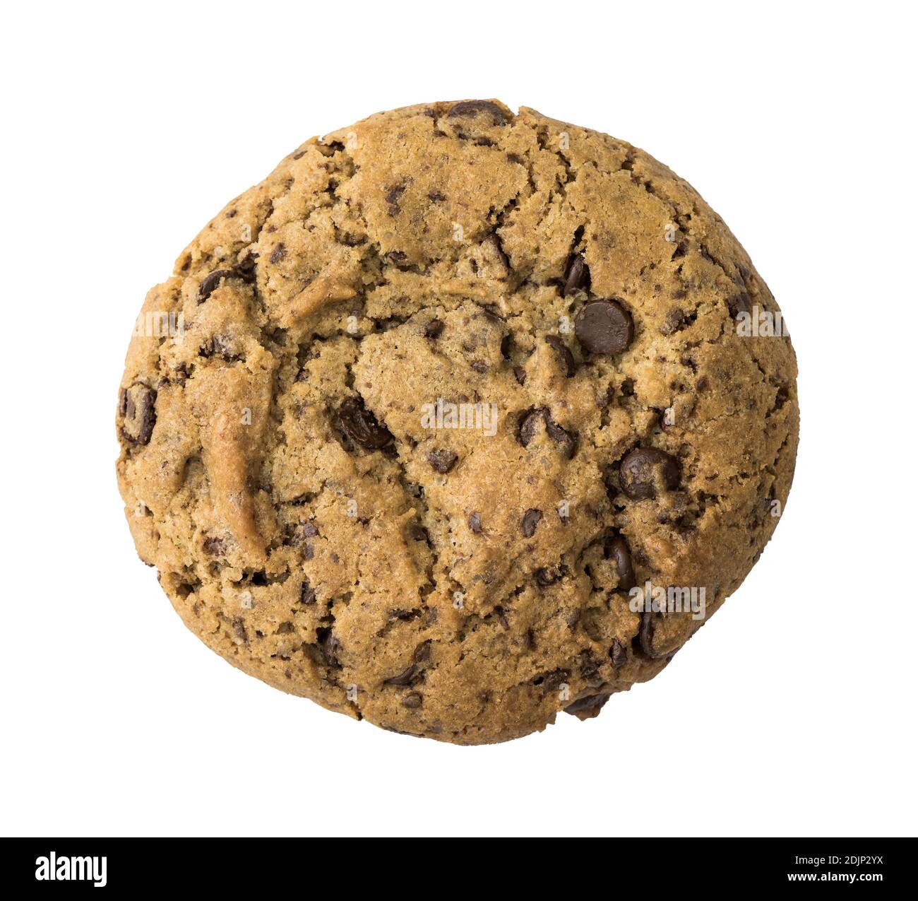 Single Homemade Chocolate Cookie Isolated on White Background Stock ...