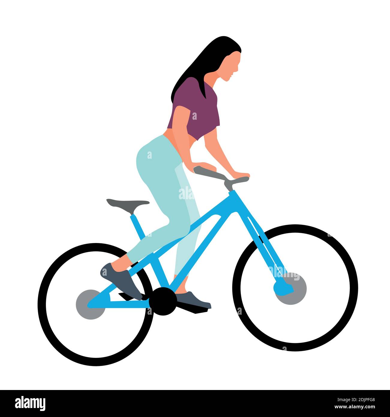 Riding Bike Stock Vector Images Alamy