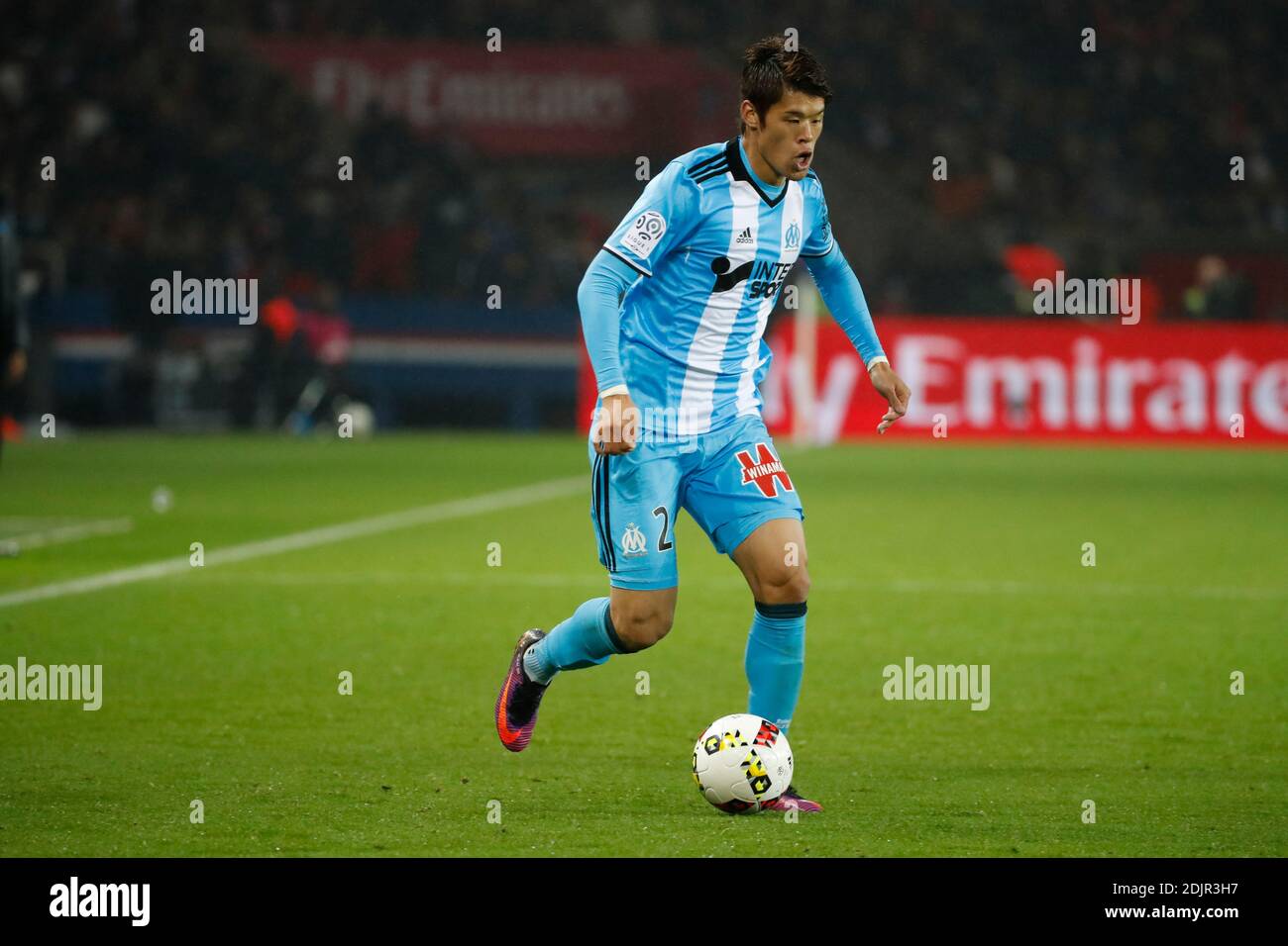 Marseille's Hiroki Sakai during the French First League soccer match