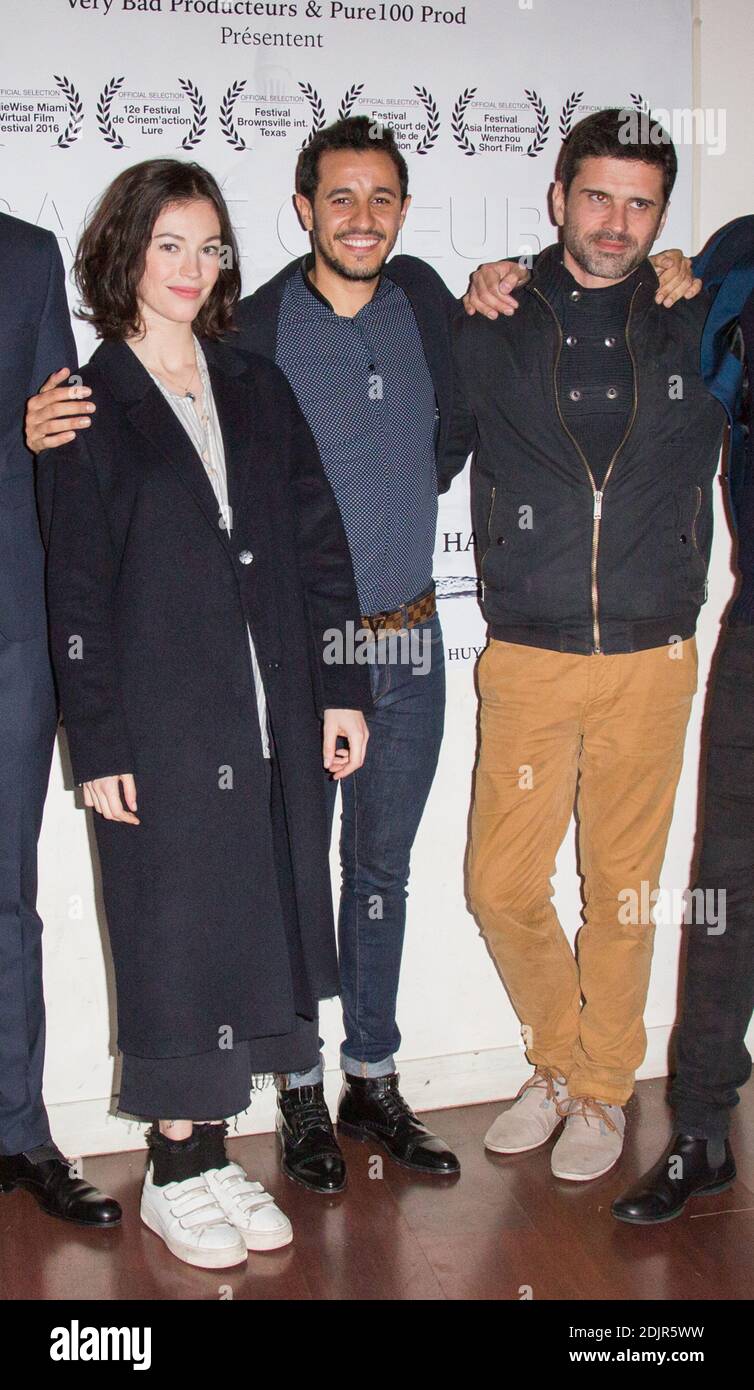 Dorcas Coppin, Samir Harrag, Benjamin Nissen attending the Sacre Coeur
