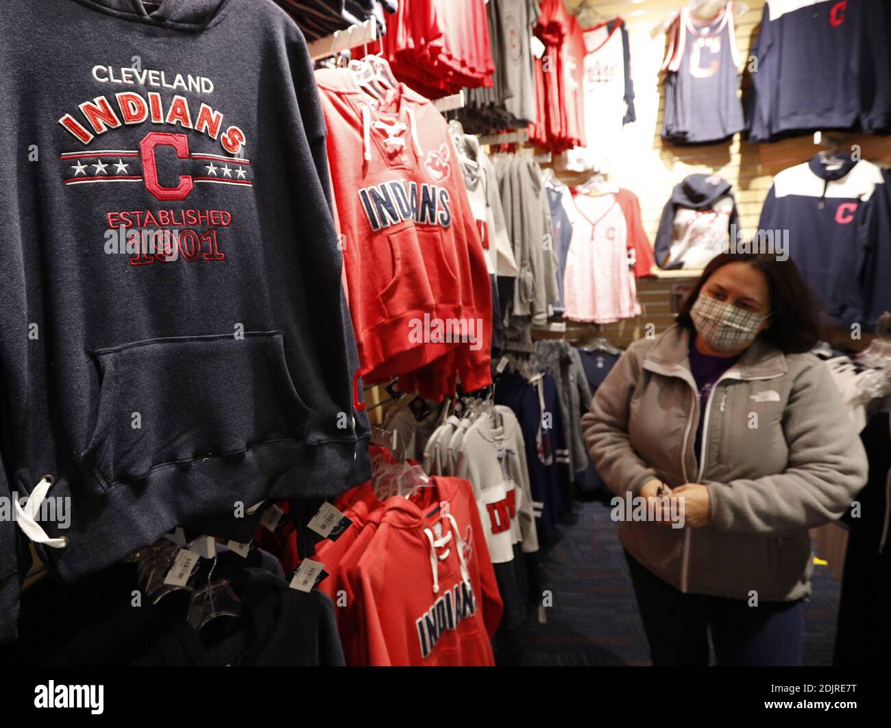 Cleveland, United States. 14th Dec, 2020. A woman shops for