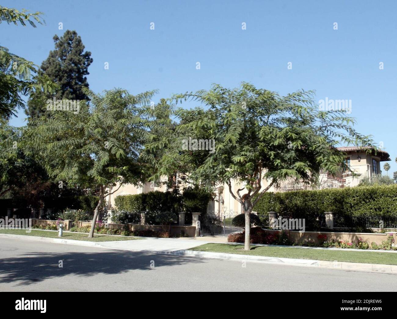 Jennifer Lopez' new Beverly Hills mansion in Ca. The plot once belonged to James 'Jimmy' Stewart but the house was demolished to make room for Lopez' multi-million dollar home. 10/21/06 Stock Photo