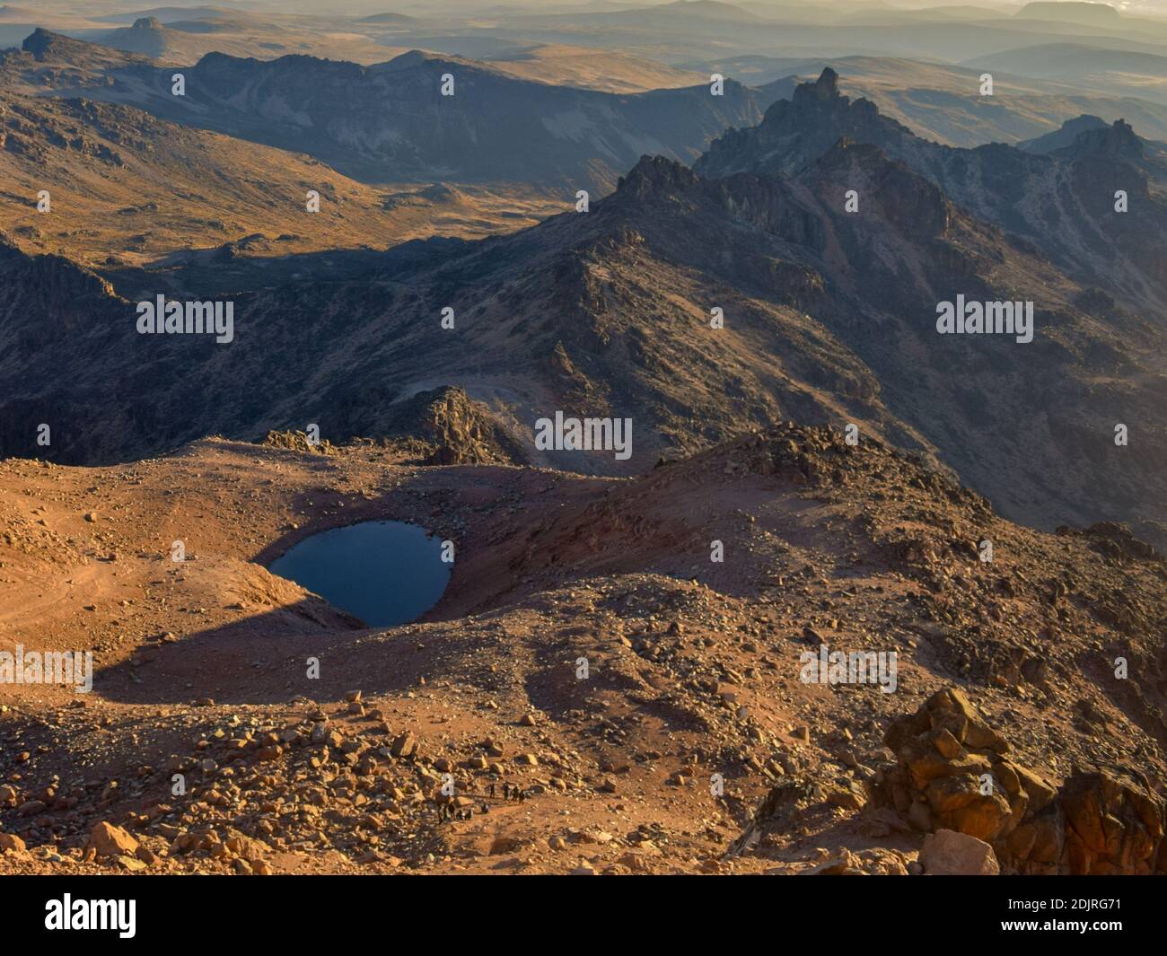 Golden Sunrise Above The Clouds At Point Lenana, Mount Kenya National