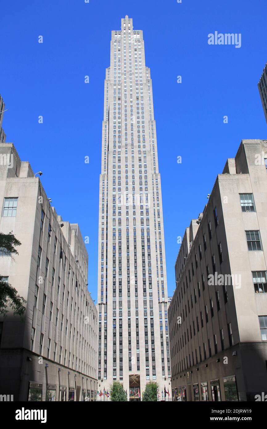 Rockefeller Center, 5th Avenue, Midtown, Manhattan, New York City, USA Stock Photo