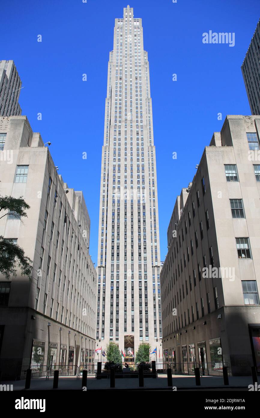 Rockefeller Center, 5th Avenue, Midtown, Manhattan, New York City, USA Stock Photo