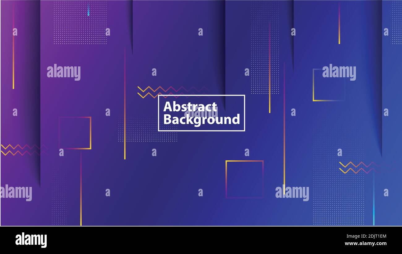 Dark minimal geometric abstract neon background. Dynamic shapes composition. Stock Vector