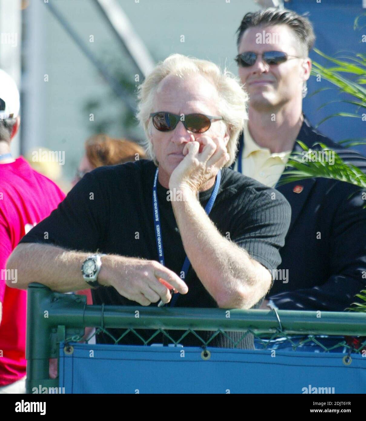 Greg Norman at The Chris Evert/Raymond James Pro-Celebrity Tennis Classic, Delray Beach, Florida. 11/06/06 Stock Photo