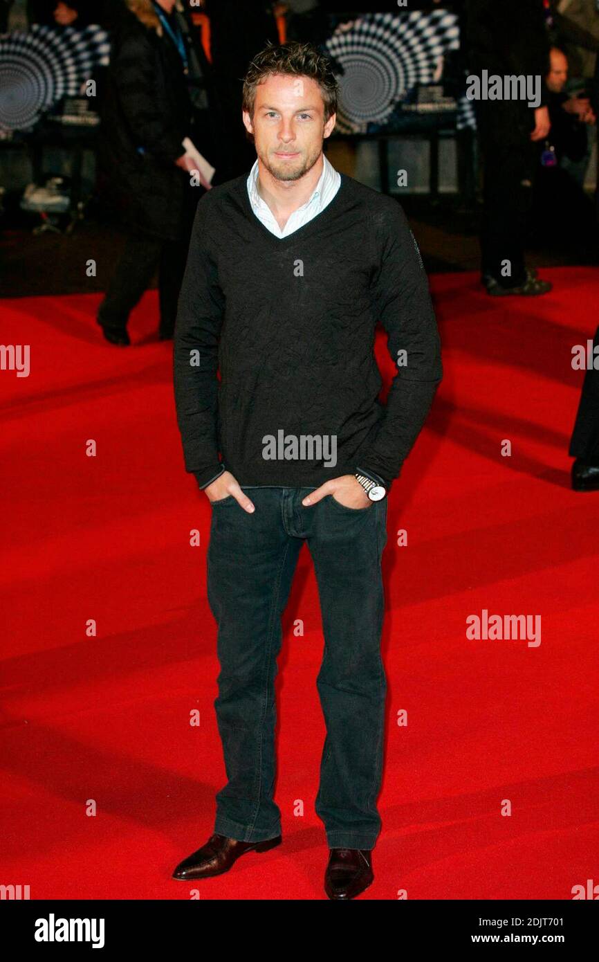 Jenson Button attends the London film premiere of 'The Prestige' UK 11/05/2006 Stock Photo