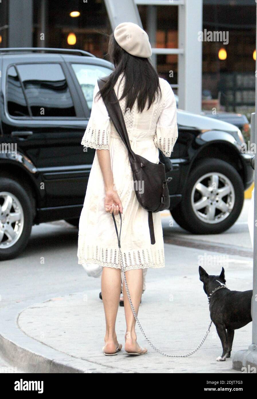 Famke Janssen dresses up for a shopping trip in Los Angeles, Ca. 11/8/06 Stock Photo