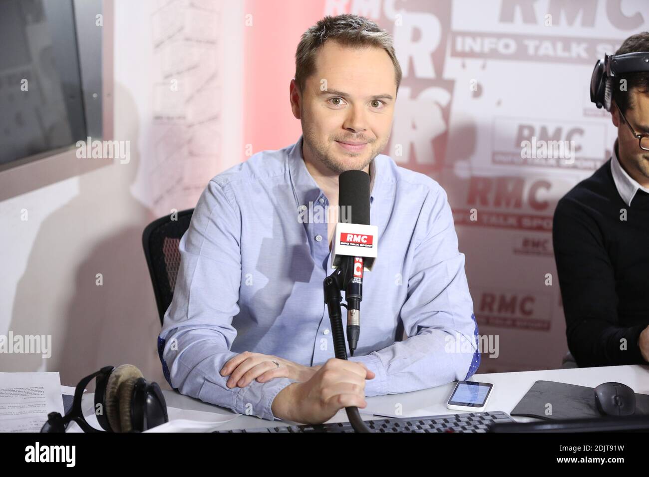 Exclusive - Adrien Aigoin at the 'Super Moscato Show' talk show on RMC Radio,  in Paris, France, on November 07, 2016. Photo by Jerome  Domine/ABACAPRESS.COM Stock Photo - Alamy