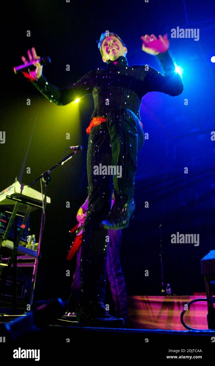 Scissor Sisters Jake Shears performing at Wembley Arena, Wembley UK 11/24/2006. all Stock Photo