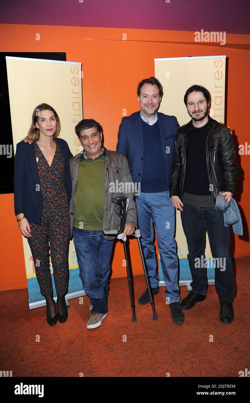 Actors Anais Fabre, Adda Abdelli, Fabrice Chanut and Alexandre Philip  attending the launching party of France 2 webseries 'Vestiaires' season 6  and 'Vestiaires liberes' season 2, at Gaumont Opera Theater, in Paris,