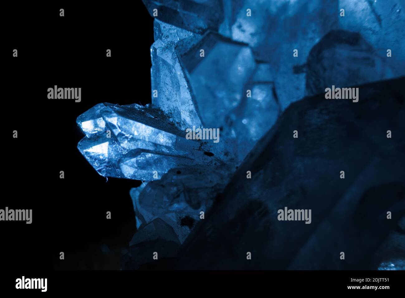 Visible Crystal Rocks detail of transparent rock crystal illuminated from behind Stock Photo ...