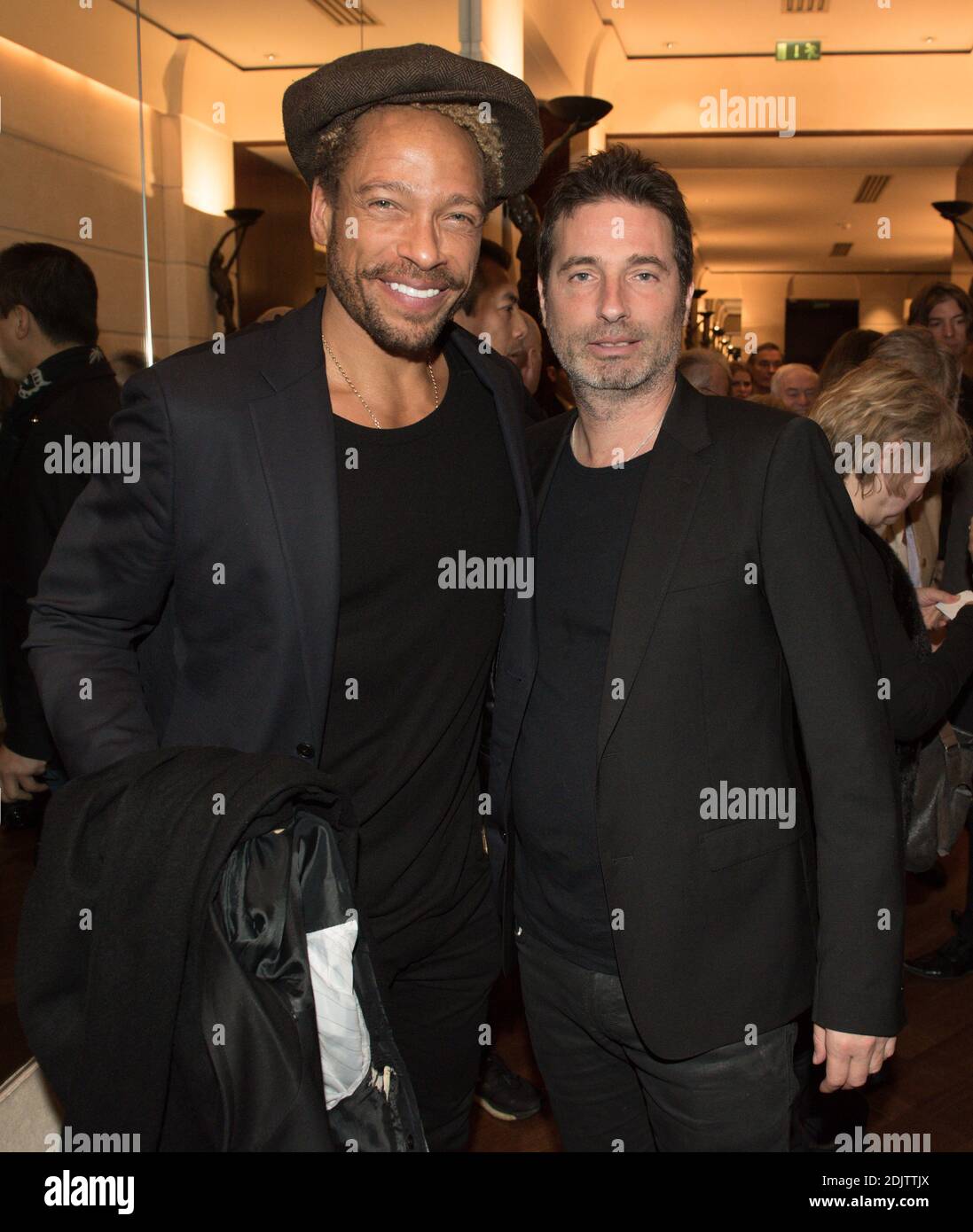 Gary Dourdan and Richard Orlinski attend a press conference for the Longines Masters at the Park Hyatt Paris-Vendôme on 15 November 2016, in Paris, France. Photo by Laurent Zabulon/ABACAPRESS Stock Photo