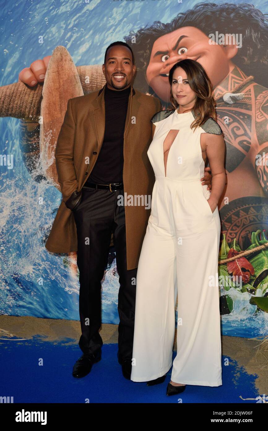 Jean-Luc Guizonne and Charlotte Namura lors de la premiere de Vaiana au grand Rex a Paris, France, le 16 novembre 2016. Photo by Alban Wyters/ABACAPRESS.COM Stock Photo