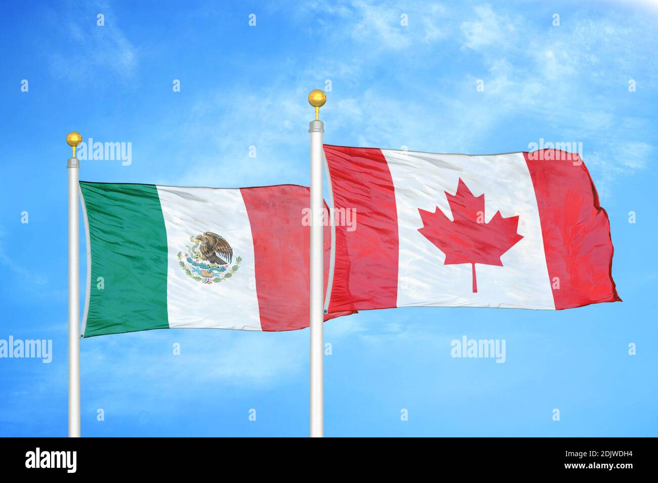Mexican Flag Canada High Resolution Stock Photography And Images Alamy