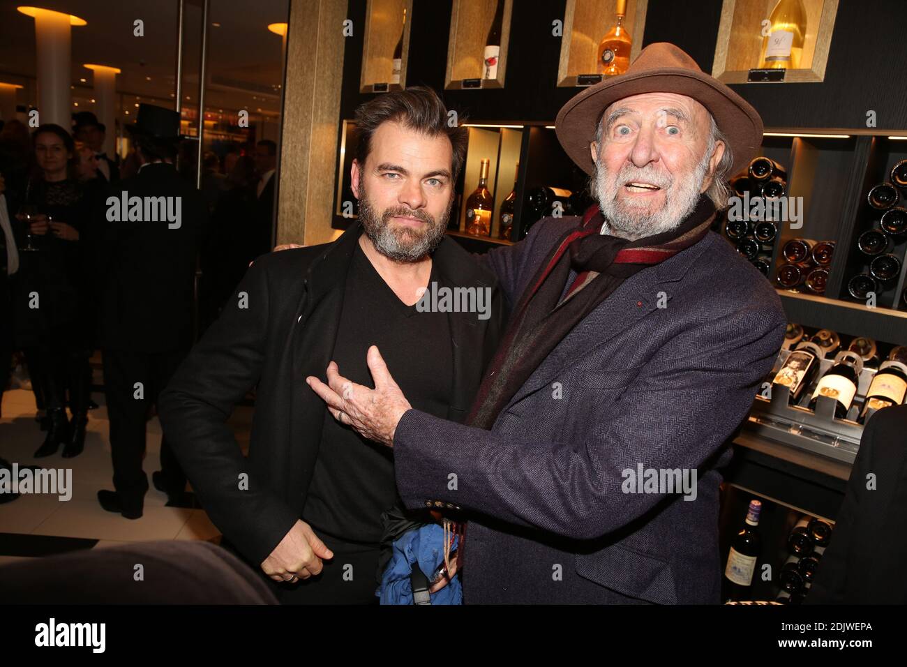 Clovis Cornillac Et Jean Pierre Marielle Assistent A La Soiree Donnee Pour Le 130e Anniversaire De Fauchon Dans Sa Boutique Historique De La Place De La Madeleine Recemment Inauguree Paris France Le 24