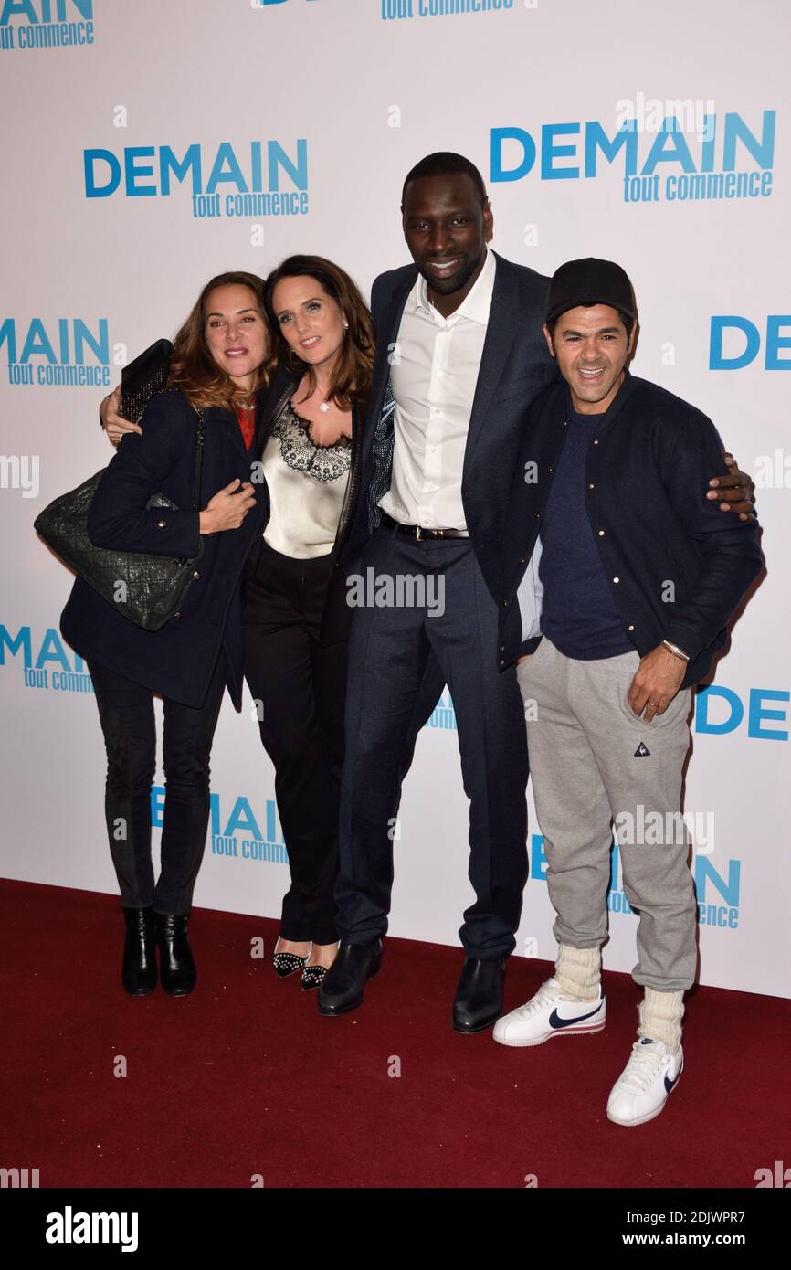 Omar Sy, Helene Sy, Melissa Theuriau, Jamel Debbouze attending the Demain  Tout Commence Paris Premiere at