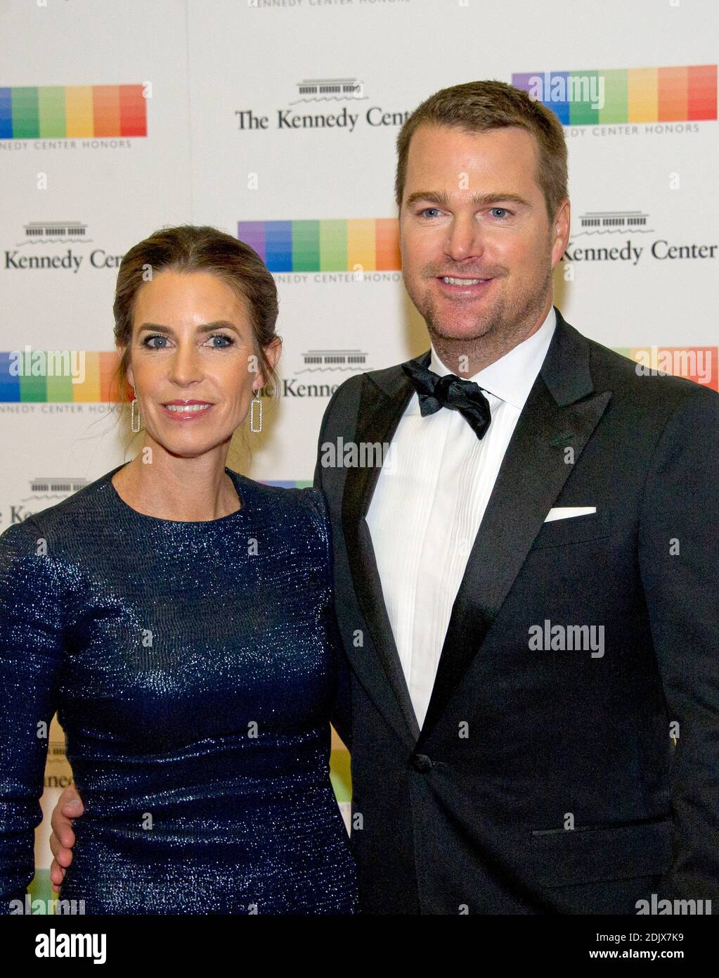 Chris O'Donnell and his wife, Caroline Fentress, arrive for the formal Artist's Dinner honoring the recipients of the 39th Annual Kennedy Center Honors hosted by United States Secretary of State John F. Kerry at the U.S. Department of State in Washington, D.C. on Saturday, December 3, 2016. The 2016 honorees are: Argentine pianist Martha Argerich; rock band the Eagles; screen and stage actor Al Pacino; gospel and blues singer Mavis Staples; and musician James Taylor. Photo by Ron Sachs /Pool via CNP/ABACAPRESS.COM Stock Photo