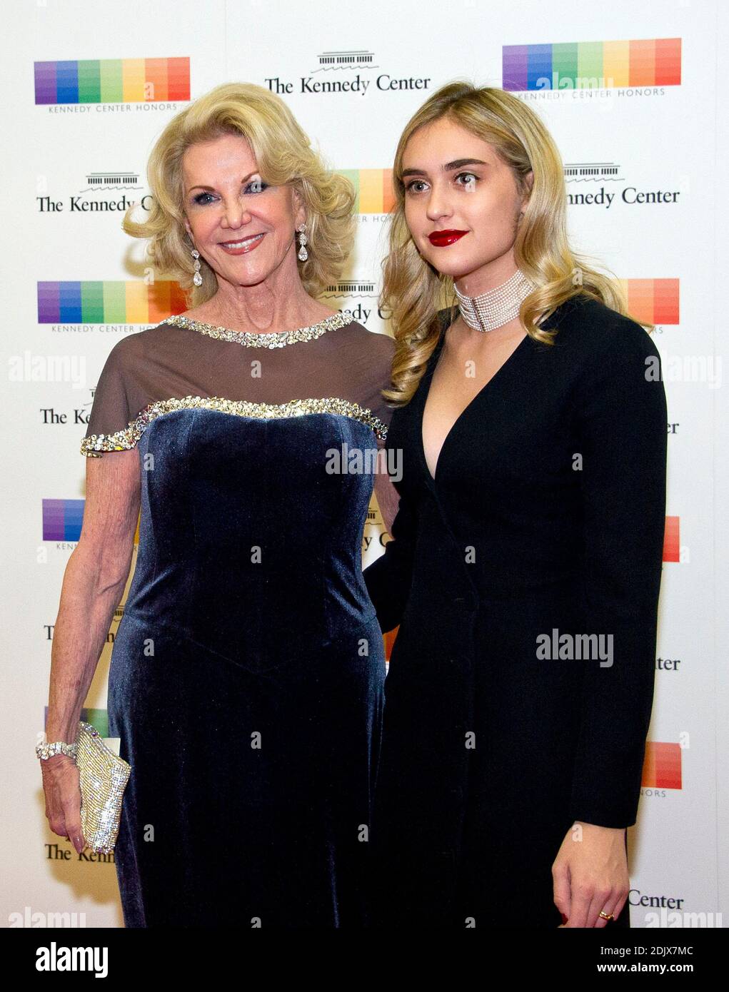 Elaine Wynn, left, and guest arrive for the formal Artist's Dinner honoring the recipients of the 39th Annual Kennedy Center Honors hosted by United States Secretary of State John F. Kerry at the U.S. Department of State in Washington, D.C. on Saturday, December 3, 2016. The 2016 honorees are: Argentine pianist Martha Argerich; rock band the Eagles; screen and stage actor Al Pacino; gospel and blues singer Mavis Staples; and musician James Taylor. Photo by Ron Sachs /Pool via CNP/ABACAPRESS.COM Stock Photo