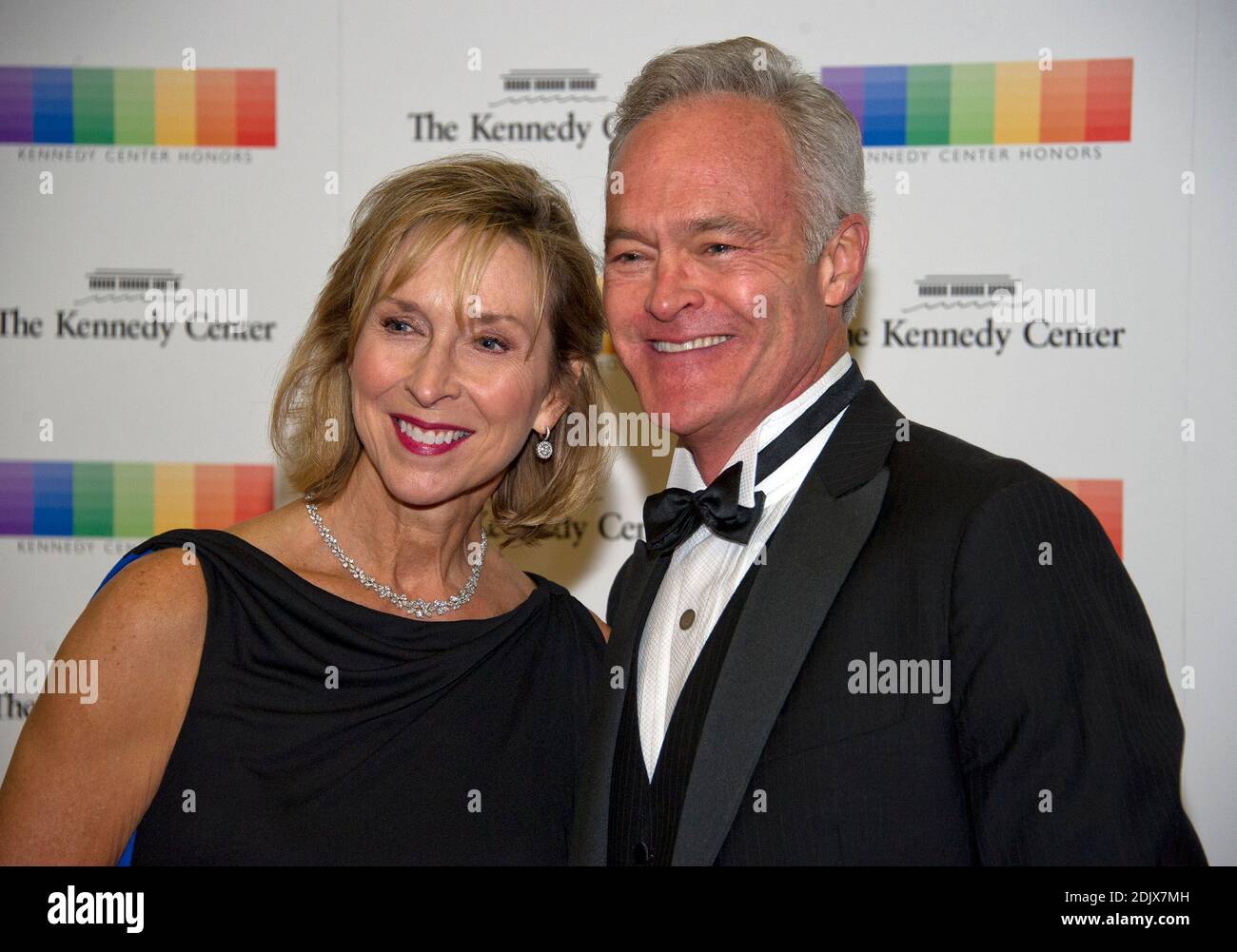 Scott Pelley and his wife, Jane Boone, arrive for the formal Artist's Dinner honoring the recipients of the 39th Annual Kennedy Center Honors hosted by United States Secretary of State John F. Kerry at the U.S. Department of State in Washington, D.C. on Saturday, December 3, 2016. The 2016 honorees are: Argentine pianist Martha Argerich; rock band the Eagles; screen and stage actor Al Pacino; gospel and blues singer Mavis Staples; and musician James Taylor. Photo by Ron Sachs /Pool via CNP/ABACAPRESS.COM Stock Photo