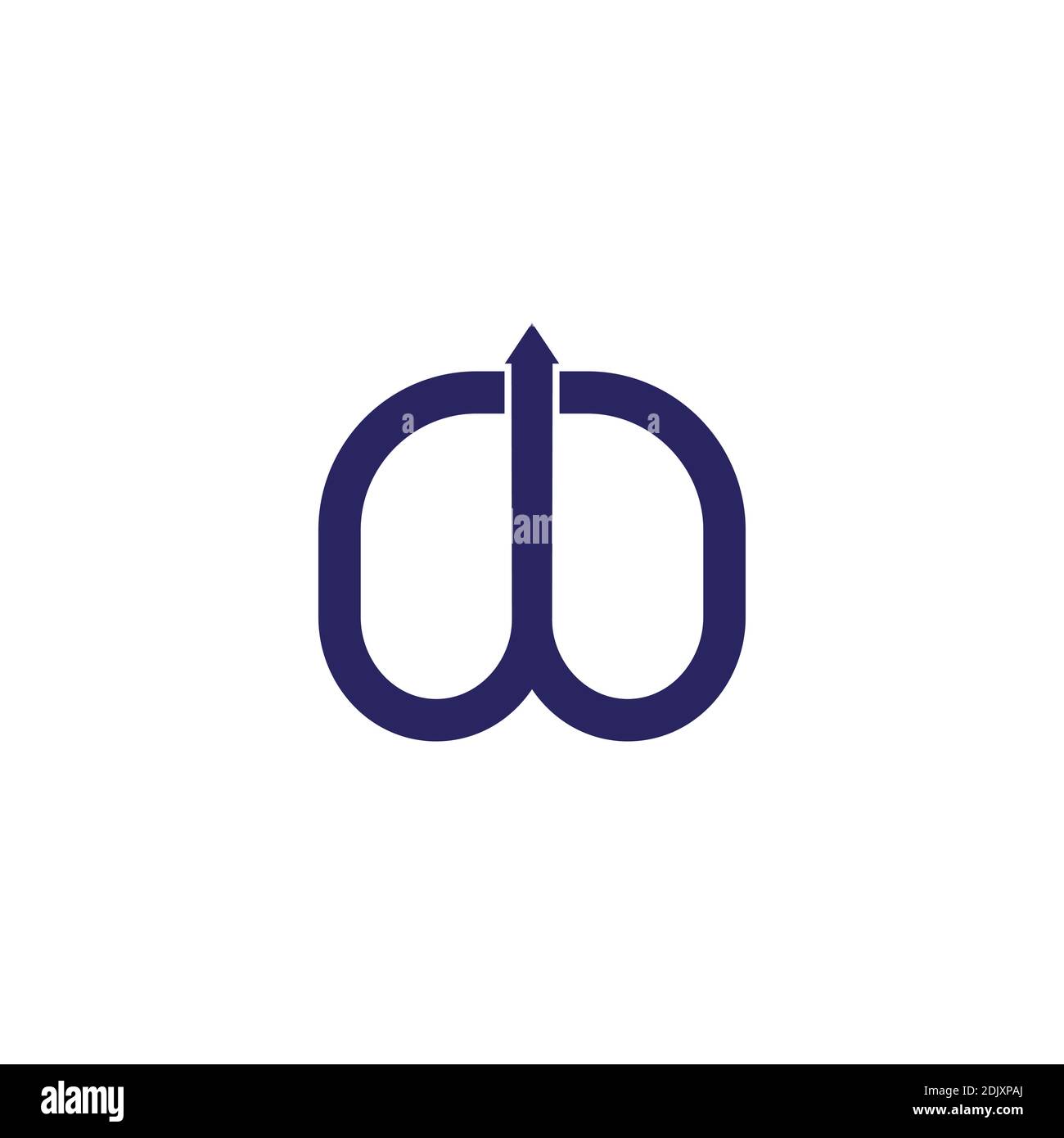 abstract letter w up arrow geometric loop logo vector Stock Vector ...