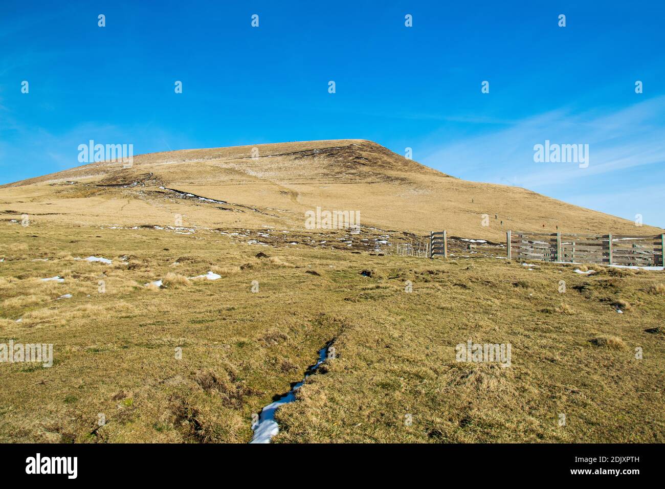 Scenic View Of Arid Landscape Against Blue Sky Stock Photo