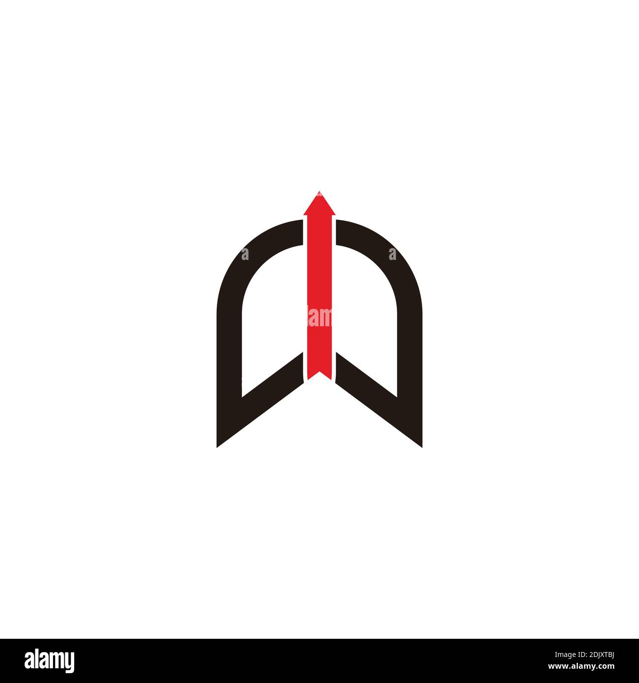 abstract letter w arrow up motion geometric simple logo vector Stock Vector