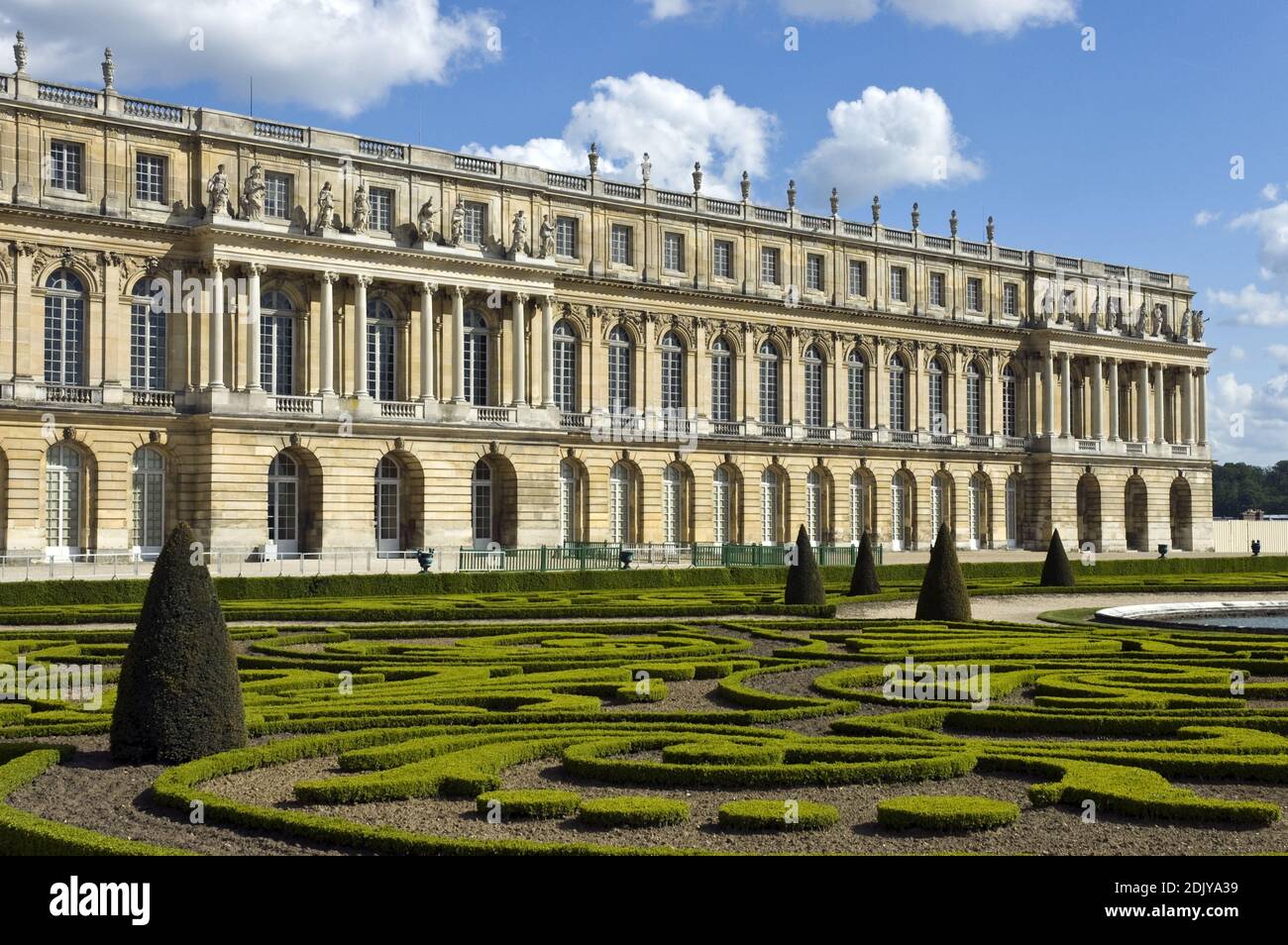 Gardens of the Palace of Versailles, a royal chateau in