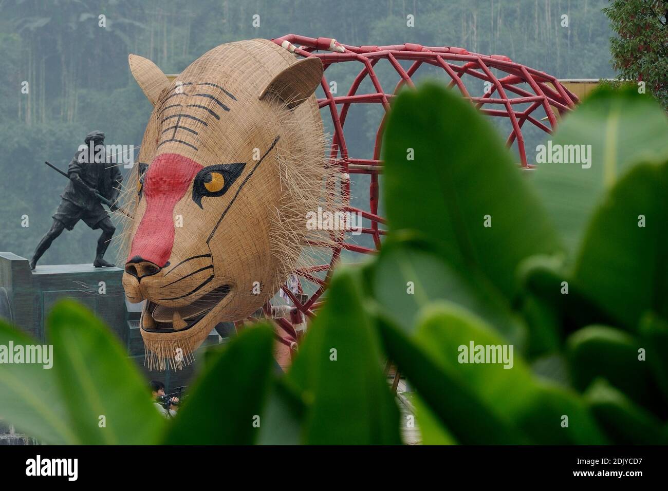 Exclusive. A giant tiger is displayed in the city of Chishui. The Woo of Chishui is an art project elaborated by the artist Gad Weil in association with the city's tourist office Exclusive. A giant tiger is displayed in the city of Chishui. The Woo of Chishui is an art project elaborated by the artist Gad Weil in association with the city's tourist office
