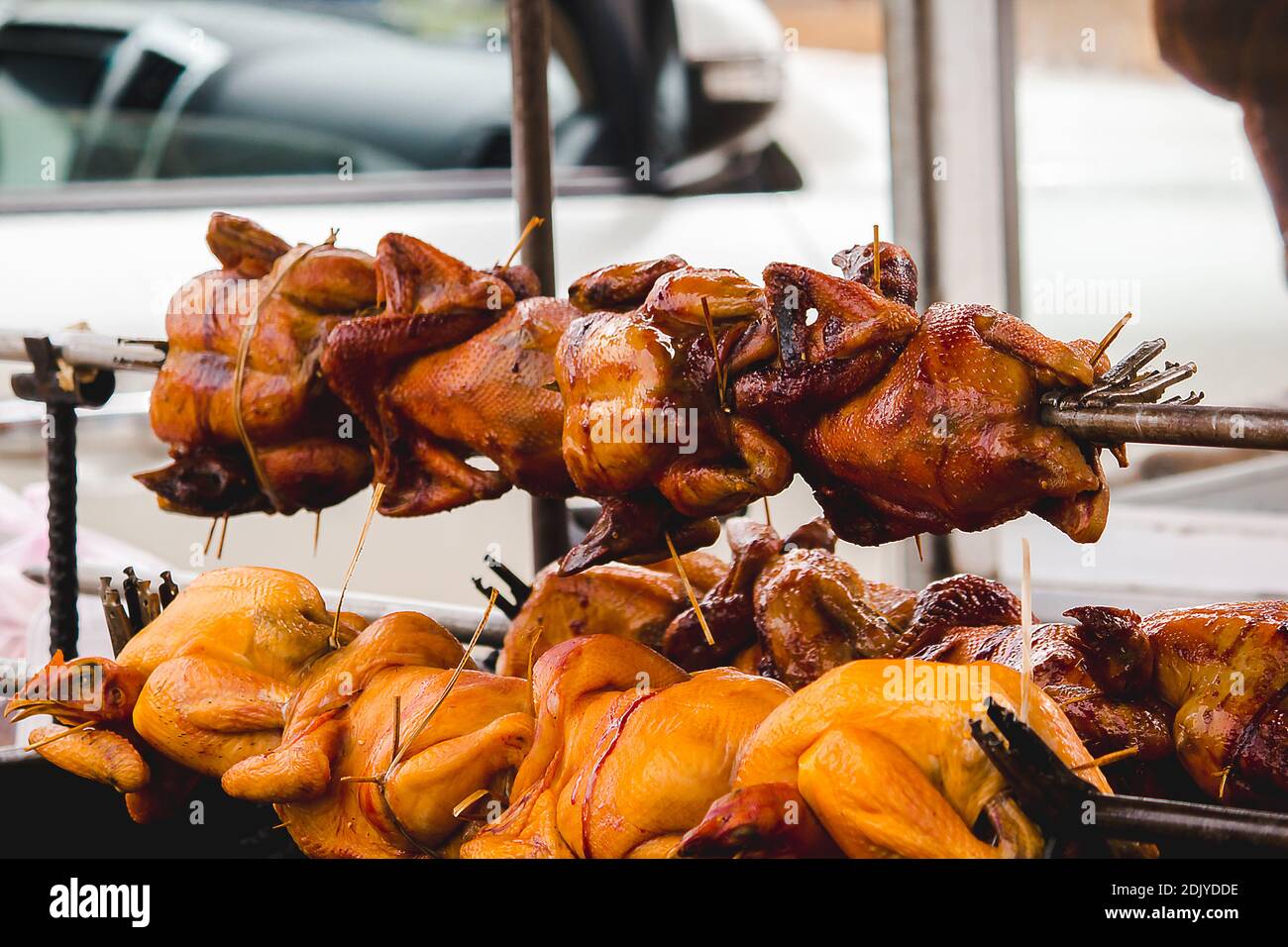 Grilled Chicken On The Stove Stock Photo Alamy