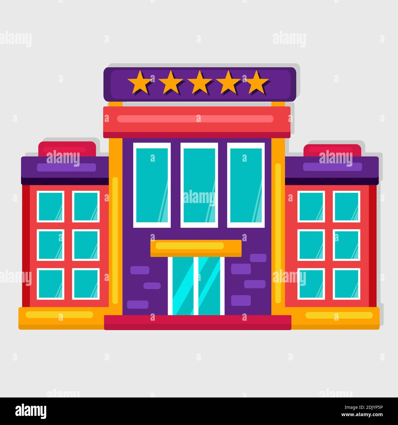 hotel building vector illustration in flat style Stock Vector
