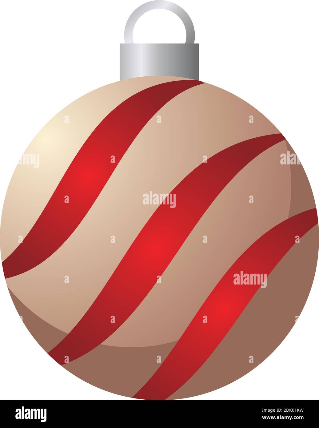 happy merry christmas ball with waves hanging icon vector illustration ...
