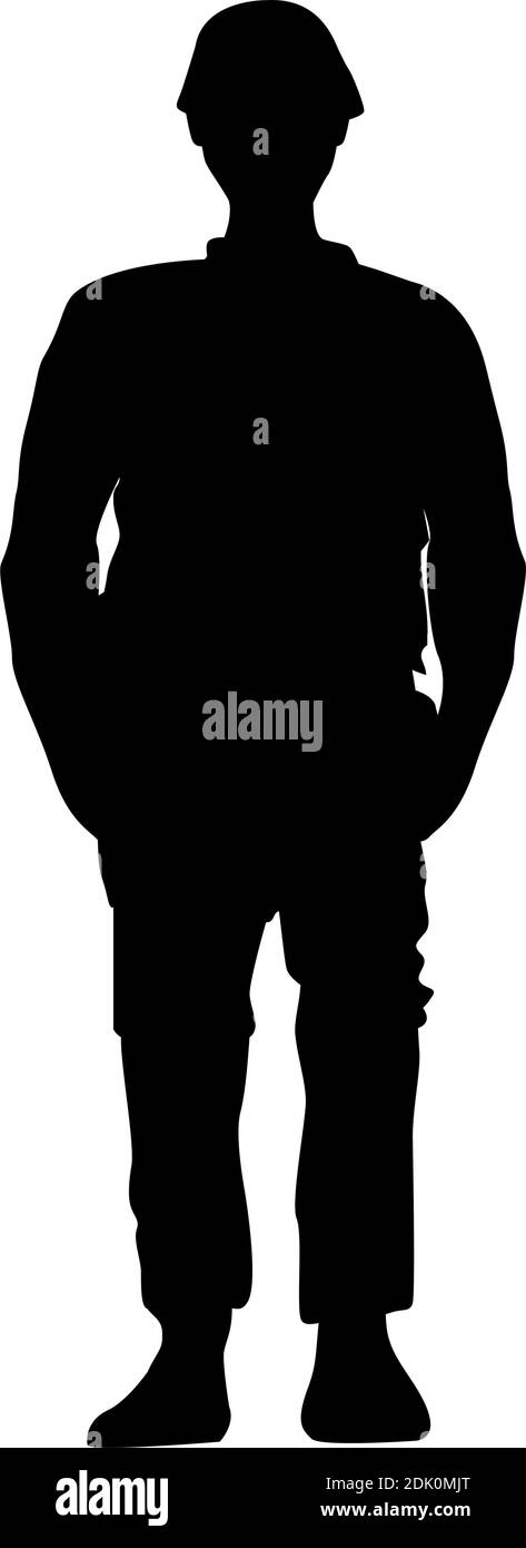 soldier silhouette veterans day icon vector illustration design Stock ...