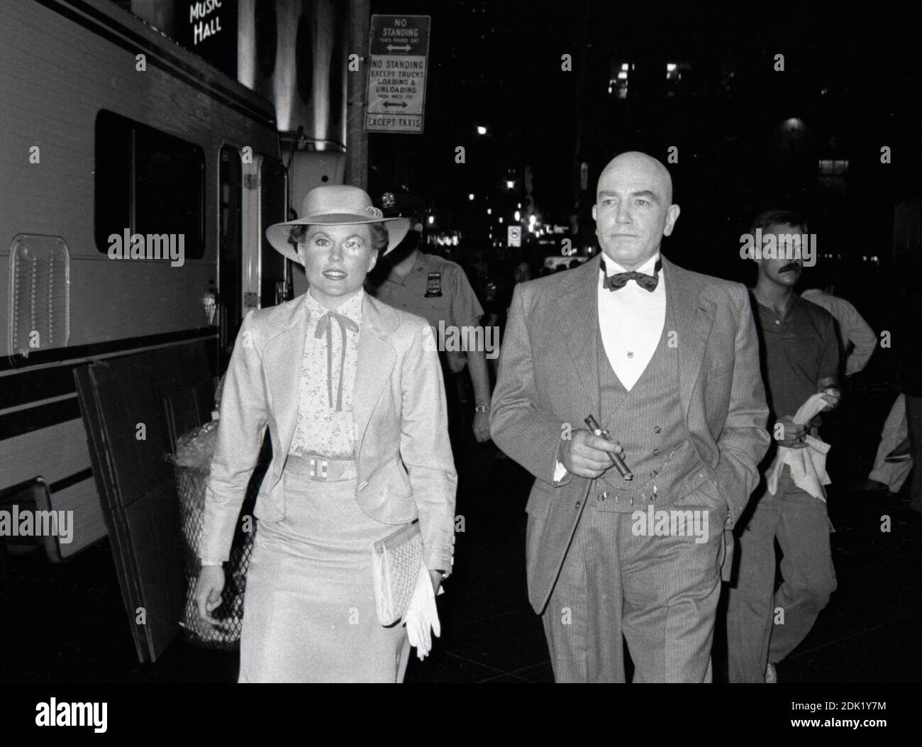 ***FILE PHOTO** Ann Reinking Has Passed Away at 71. Ann Reinking and Albert Finney during the filming of 'Annie' on location at Radio City Music Hall on May 1, 1982 in New York City. Credit: Walter McBride/MediaPunch Stock Photo