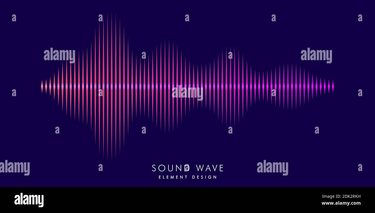 Modern sound wave equalizer. Vector illustration on dark background ...