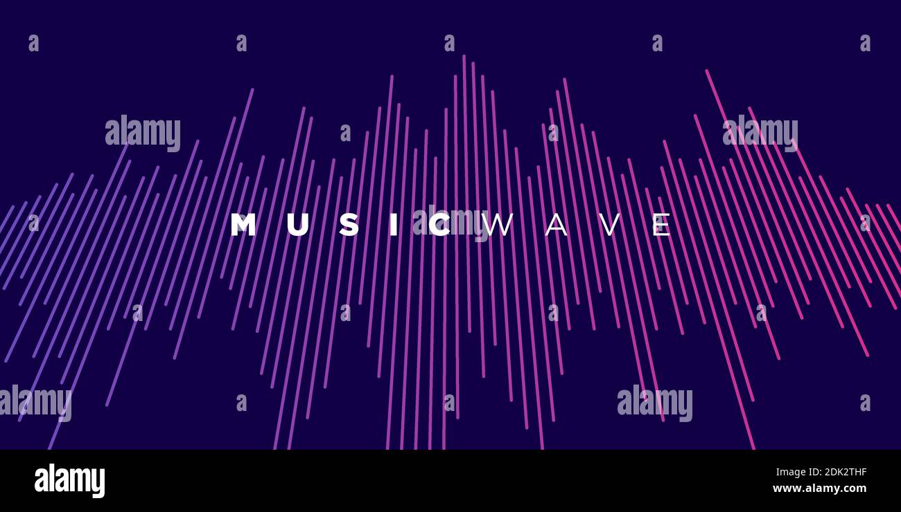Modern sound wave equalizer. Vector illustration on dark background ...