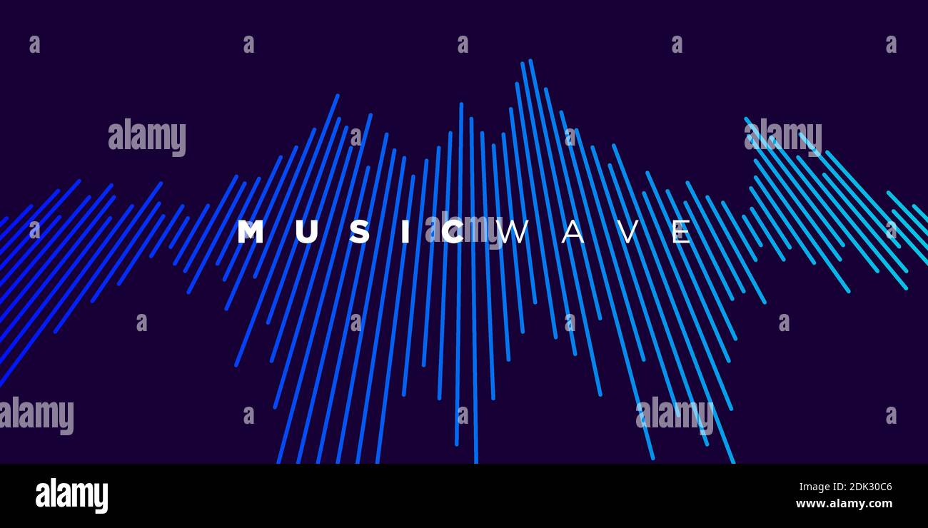 Modern sound wave equalizer. Vector illustration on dark background ...