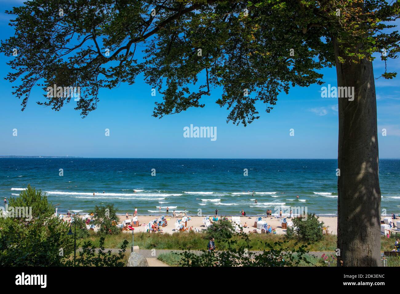 Germany, Schleswig-Holstein, Scharbeutz, View of the Baltic Sea beach Stock Photo
