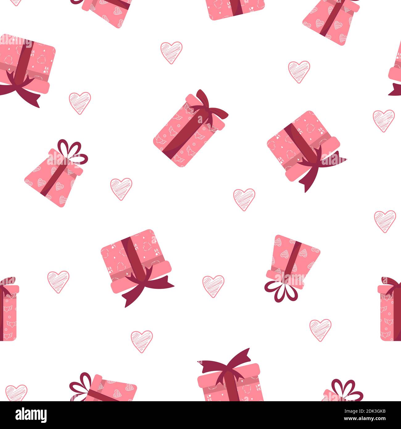 Vector seamless pattern with cute pink bows on white background Stock  Vector Image & Art - Alamy