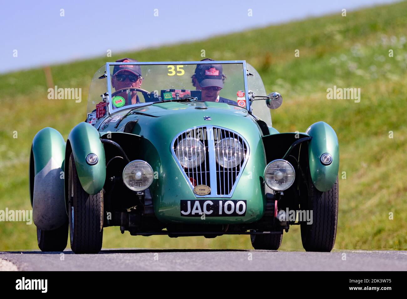 kuernberg, austria, 26 july 2019, ennstal classic, competition for vintage cars, healey silverstone Stock Photo