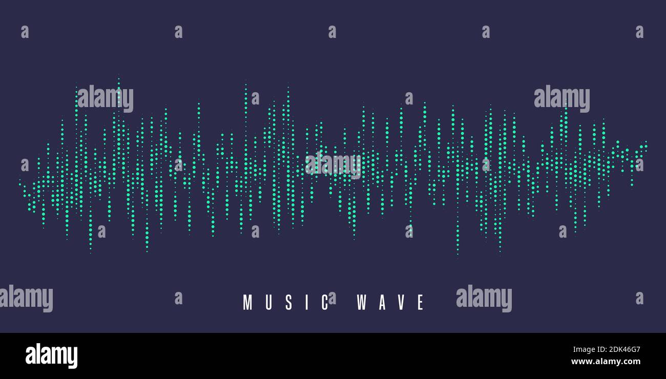 Modern sound wave equalizer. Vector illustration on dark background ...