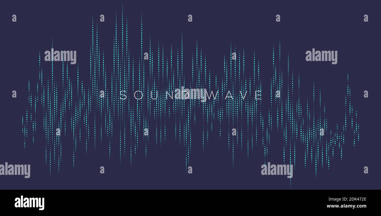 Modern sound wave equalizer. Vector illustration on dark background ...