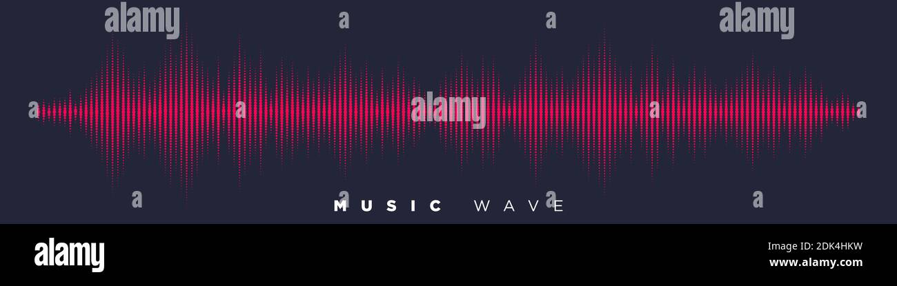 Modern sound wave equalizer. Vector illustration on dark background ...