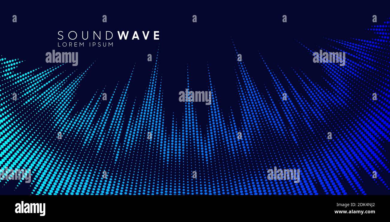 Modern sound wave equalizer. Vector illustration on dark background ...