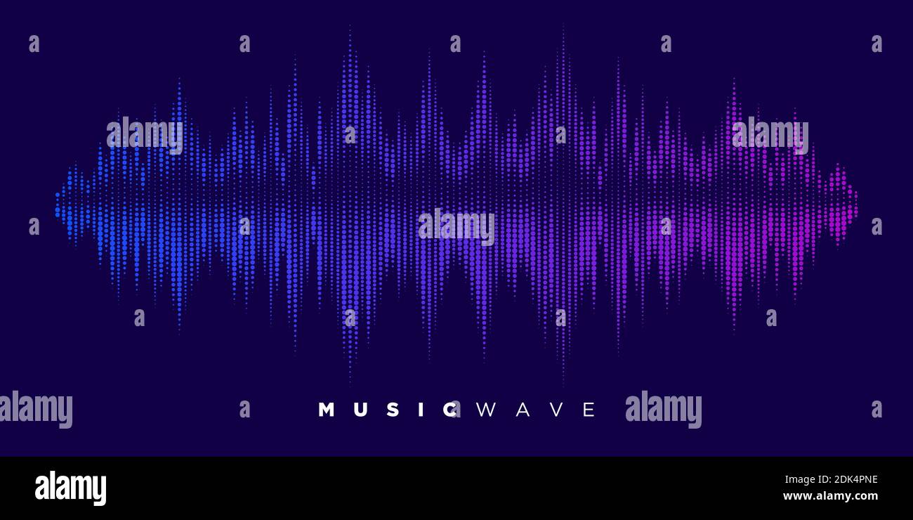 Modern sound wave equalizer. Vector illustration on dark background ...