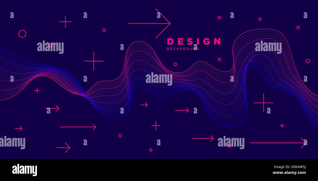 Modern Sound wave equalizer. Vector illustration on dark background - Vector Illustration Stock Vector
