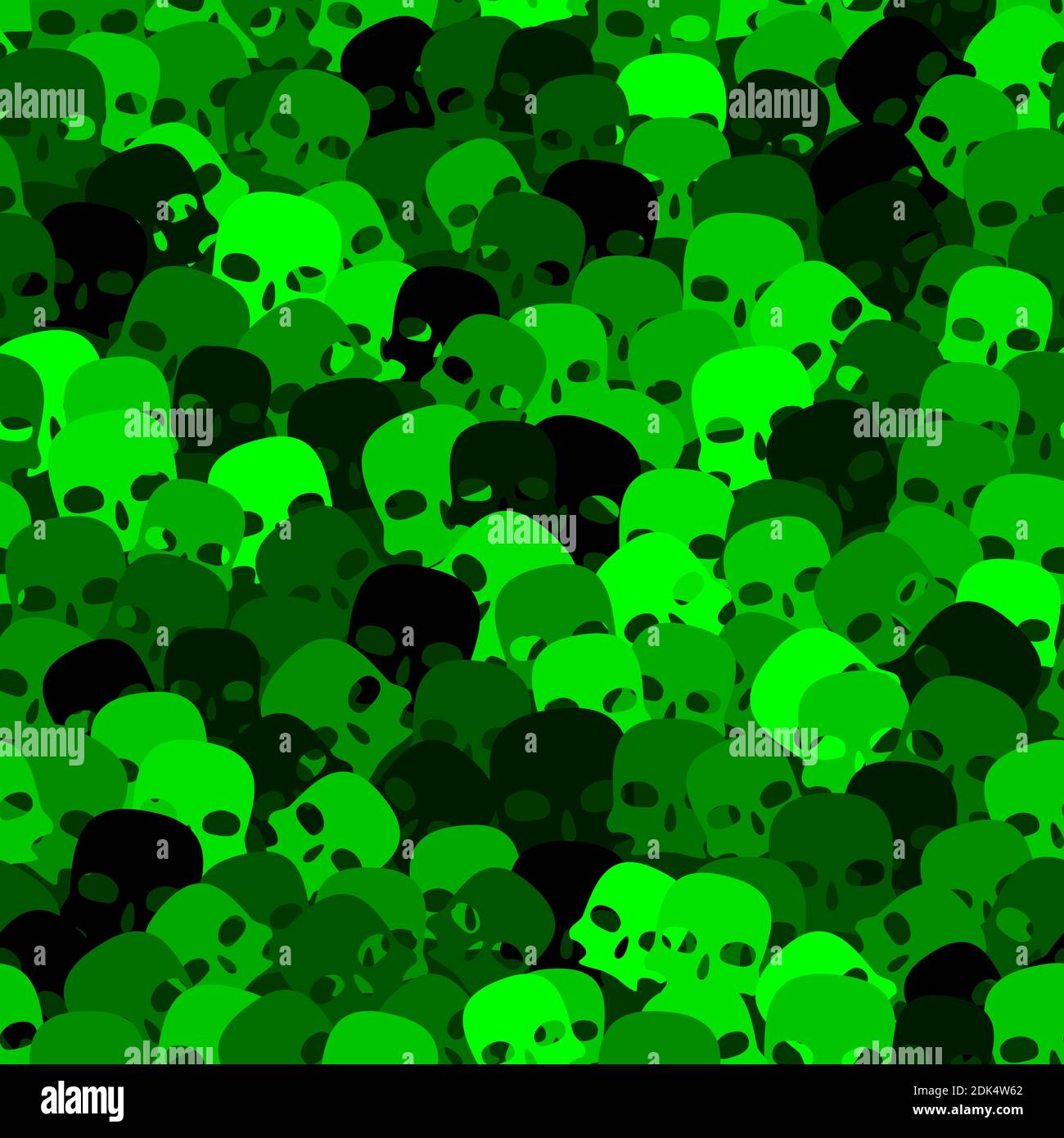 Funny seamless toxic green scull pattern background for Halloween Stock  Vector Image & Art - Alamy